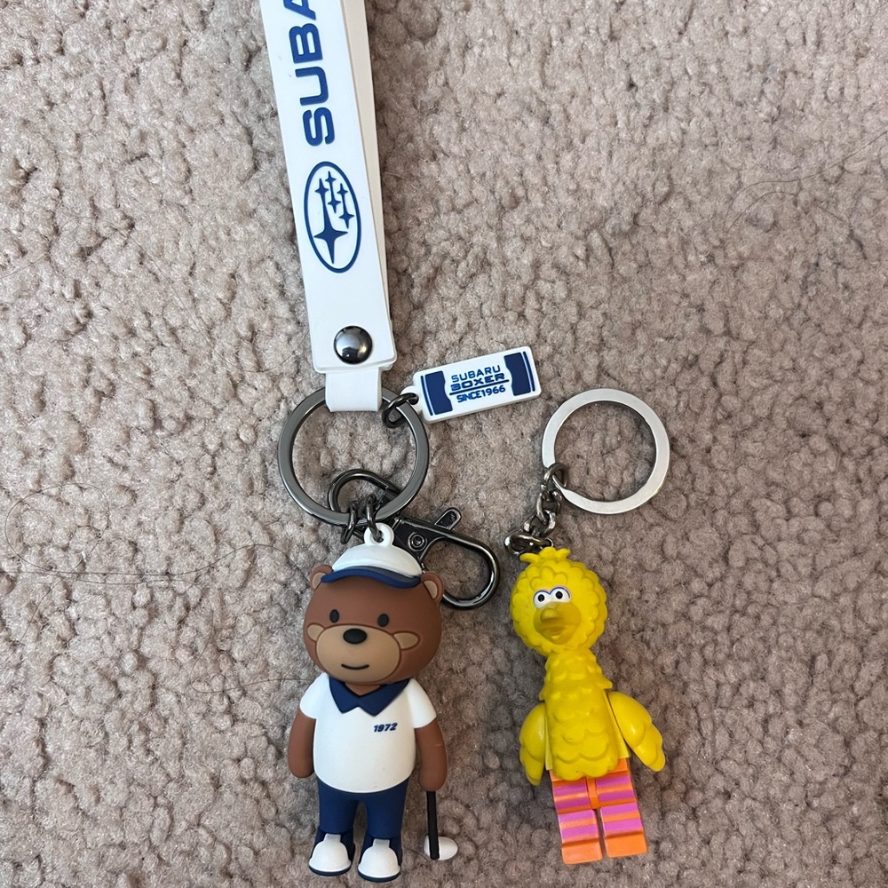Lego Keychain and SUBARU Bear Golf Keychain - LIMITED Edition